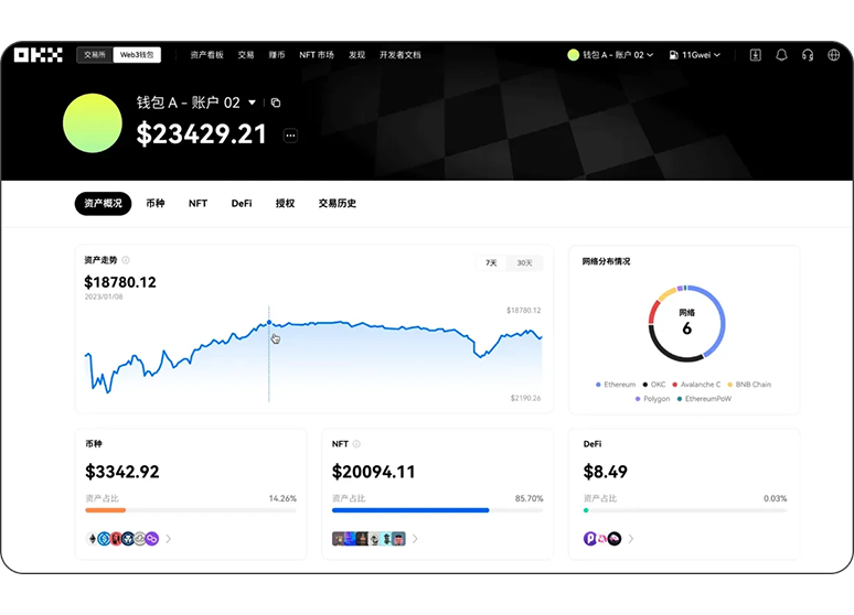 OkX交易所App页面展示